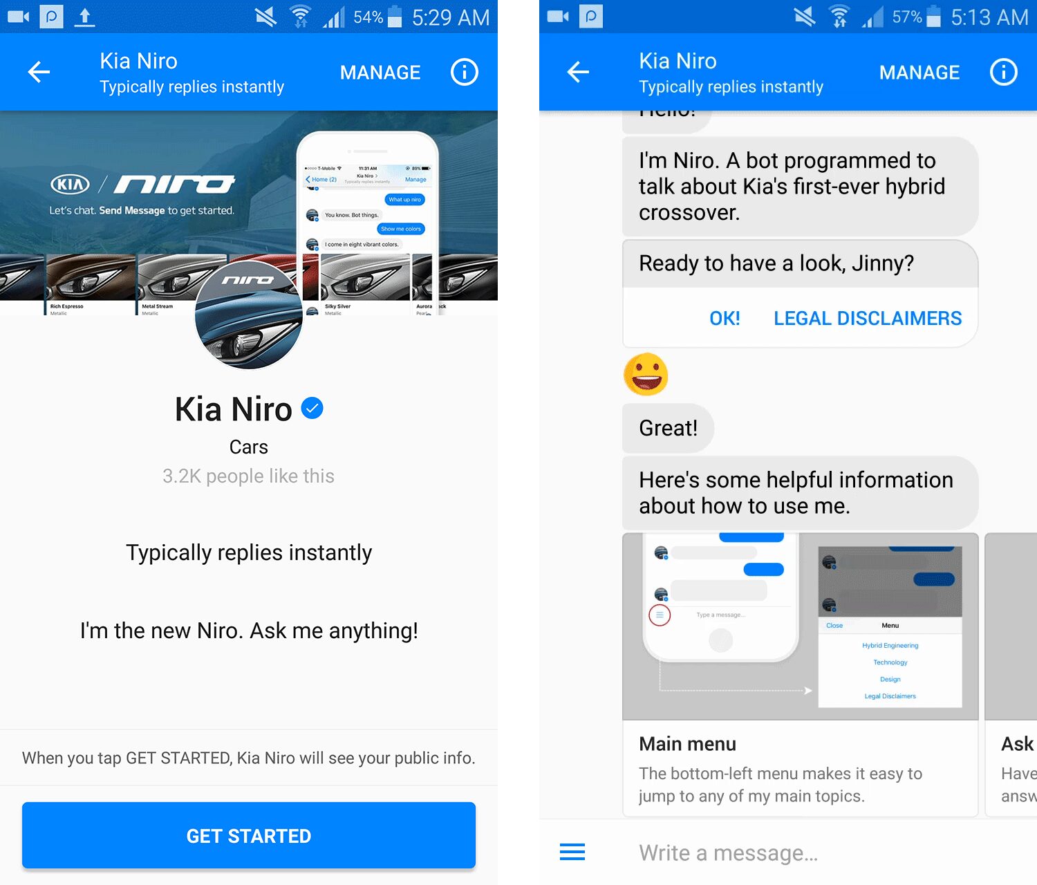 Onboarding experience in Kia Niro