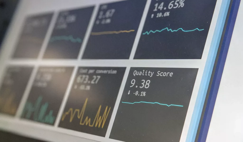 Graphic with charts showing performance scores